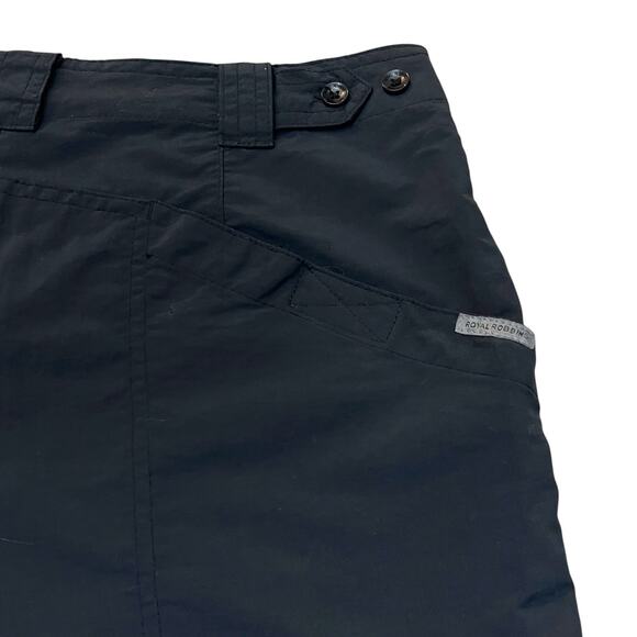 Royal Robbins Womens Hiking Camping Shorts 8 Short Inseam Black Nylon Utility - Picture 2 of 7